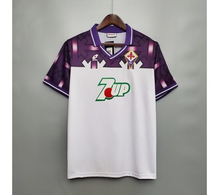 Fiorentina 92/93 Away White Soccer Jersey